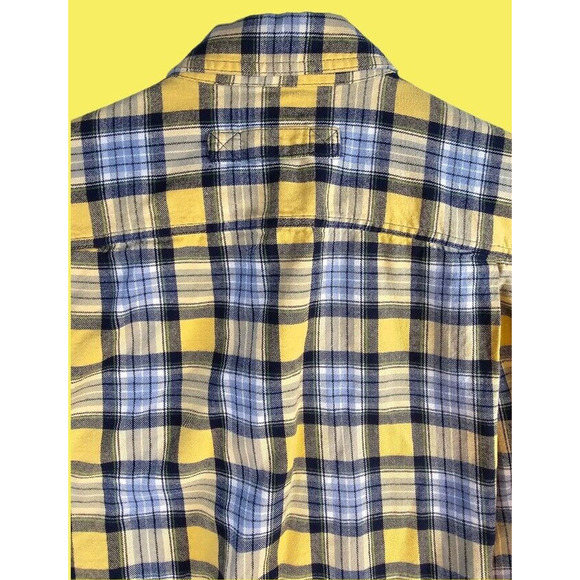 Duluth Trading Co Casual Shirt Men Size L Button Long Sleeve Blue,‎ Yellow. - Picture 4 of 8